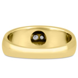 Men's 1/2ct Diamond Ring In 10K Yellow Gold