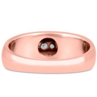 Men's 1/2ct Diamond Ring In 14K Rose Gold