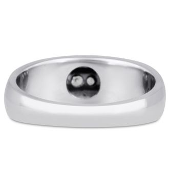 Men's 1/2ct Diamond Ring In 14K White Gold