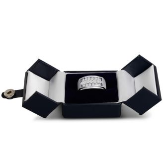 Men's 1ct Diamond Ring In 10K White Gold