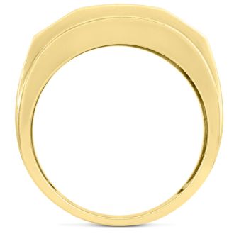 Men's 1ct Diamond Ring In 14K Yellow Gold