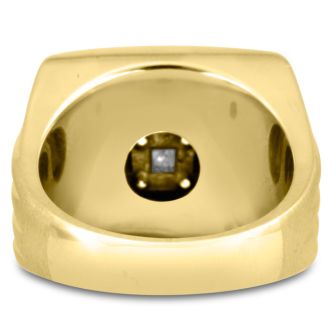 Men's 2ct Diamond Ring In 10K Yellow Gold, G-H, I2-I3
