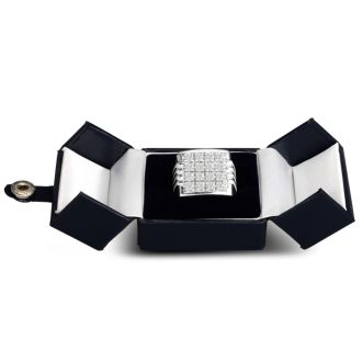 Men's 2ct Diamond Ring In 14K White Gold