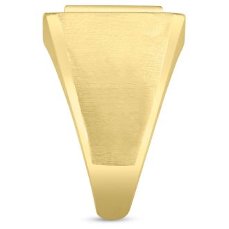 Men's 1ct Diamond Ring In 10K Yellow Gold