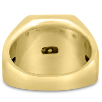 Men's 1ct Diamond Ring In 14K Yellow Gold