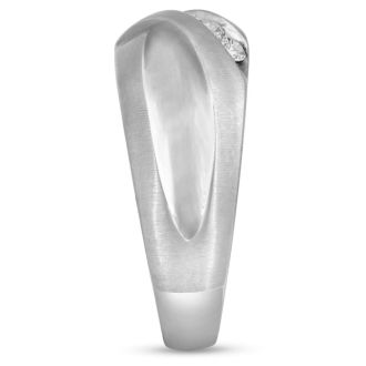 Men's 1/2ct Diamond Ring In 10K White Gold