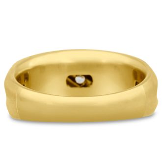 Men's 1/2ct Diamond Ring In 10K Yellow Gold