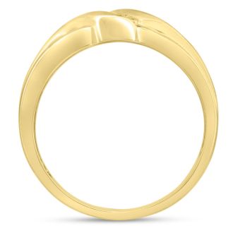 Men's 1/10ct Diamond Ring In 14K Yellow Gold