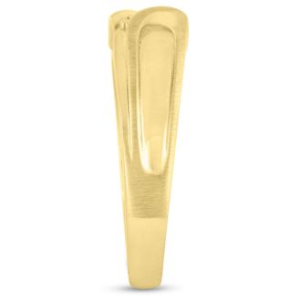 Men's 1/10ct Diamond Ring In 14K Yellow Gold