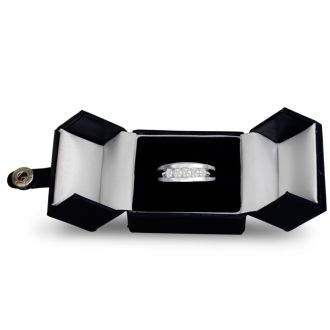 Men's 3/4ct Diamond Ring In 14K White Gold