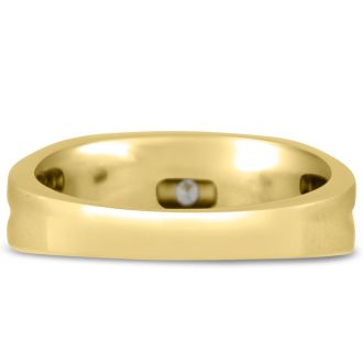 Men's 3/4ct Diamond Ring In 14K Yellow Gold