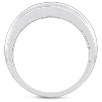 Men's 1/2ct Diamond Ring In 14K White Gold