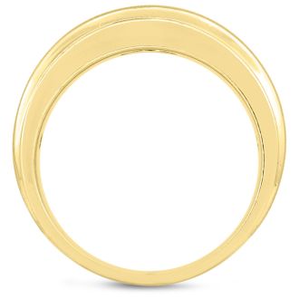Men's 1/2ct Diamond Ring In 14K Yellow Gold