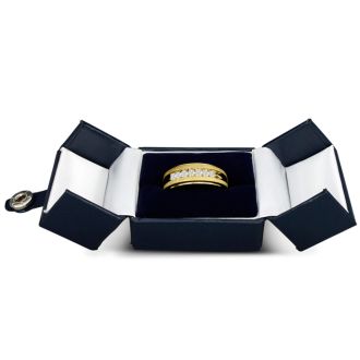 Men's 1/2ct Diamond Ring In 14K Yellow Gold