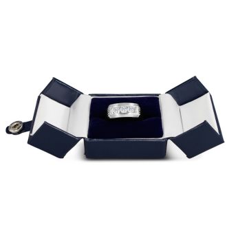 Men's 3/4ct Diamond Ring In 14K White Gold