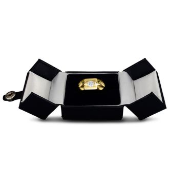 Men's 1/2ct Diamond Ring In 14K Yellow Gold