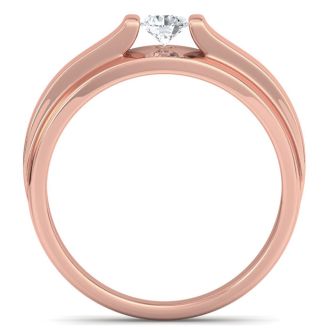 Men's 1/3ct Diamond Ring In 10K Rose Gold, G-H, I2-I3