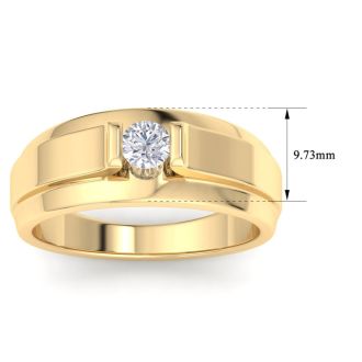 Men's 1/3ct Diamond Ring In 10K Yellow Gold