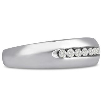 Men's 1/4ct Diamond Ring In 10K White Gold, G-H, I2-I3