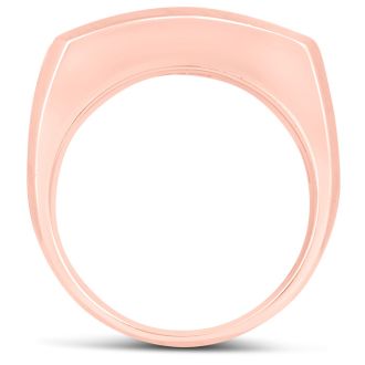 Men's 1ct Diamond Ring In 10K Rose Gold