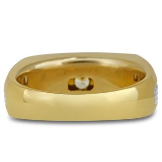 Men's 1ct Diamond Ring In 10K Two-Tone Gold, G-H, I2-I3