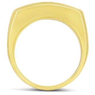 Men's 1ct Diamond Ring In 10K Two-Tone Gold, I-J-K, I1-I2