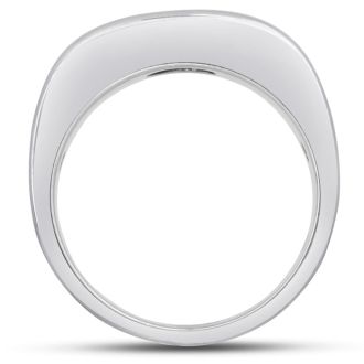 Men's 1/4ct Diamond Ring In 14K White Gold