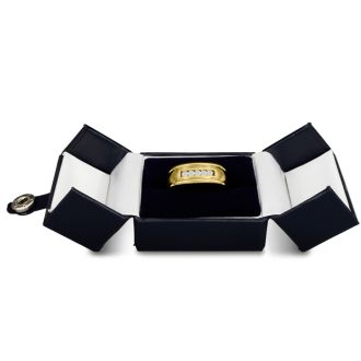 Men's 1/4ct Diamond Ring In 14K Yellow Gold