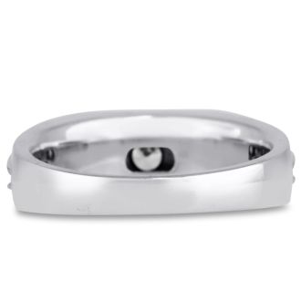 Men's 1ct Diamond Ring In 10K White Gold