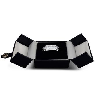 Men's 1ct Diamond Ring In 10K White Gold