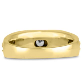 Men's 1ct Diamond Ring In 10K Yellow Gold