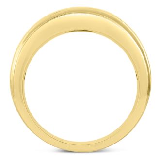Men's 3/4ct Diamond Ring In 10K Yellow Gold
