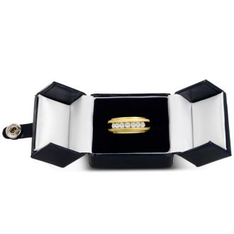 Men's 3/4ct Diamond Ring In 10K Yellow Gold