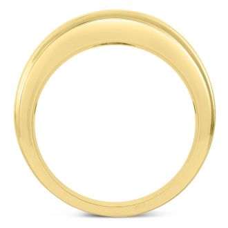 Men's 3/4ct Diamond Ring In 14K Yellow Gold
