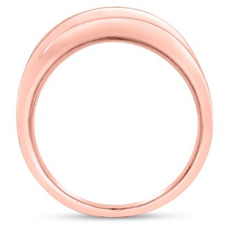 Men's 3/5ct Diamond Ring In 10K Rose Gold, I-J-K, I1-I2