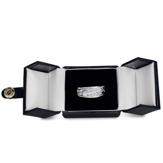 Men's 3/5ct Diamond Ring In 10K White Gold, G-H, I2-I3