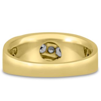 Men's 3/5ct Diamond Ring In 10K Yellow Gold