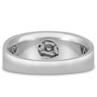 Men's 3/5ct Diamond Ring In 14K White Gold