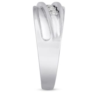 Men's 3/5ct Diamond Ring In 14K White Gold