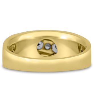 Men's 3/5ct Diamond Ring In 14K Yellow Gold