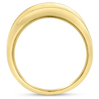 Men's 3/5ct Diamond Ring In 14K Yellow Gold