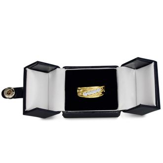 Men's 3/5ct Diamond Ring In 14K Yellow Gold