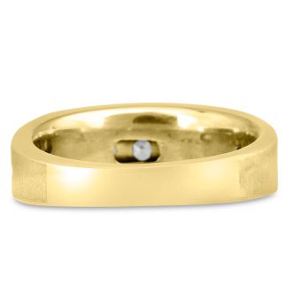 Men's 1ct Diamond Ring In 14K Yellow Gold