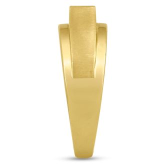 Men's 1/3ct Diamond Ring In 10K Yellow Gold