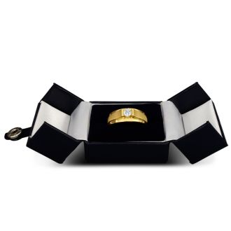 Men's 1/3ct Diamond Ring In 10K Yellow Gold