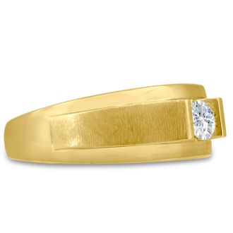 Men's 1/3ct Diamond Ring In 14K Yellow Gold