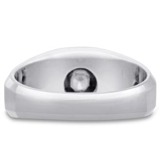 Men's 1ct Diamond Ring In 10K White Gold
