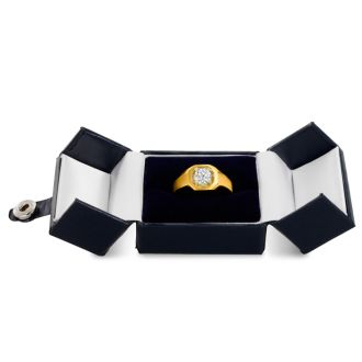 Men's 1ct Diamond Ring In 10K Yellow Gold