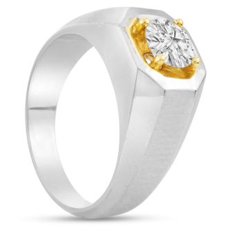 Men's 1ct Diamond Ring In 10K Two-Tone Gold