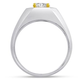 Men's 1ct Diamond Ring In 10K Two-Tone Gold